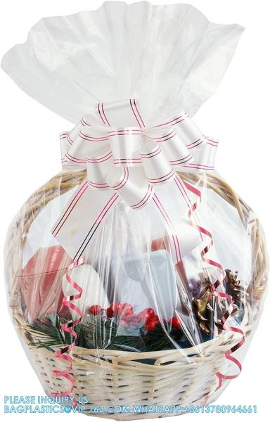 Buy cheap Large Cello/Cellophane Bags,30x 40 Inches Clear Basket Bags OPP Plastic Cellophane Wrap For Gift Baskets Packaging from wholesalers