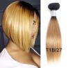 Buy cheap 100% Virgin Peruvian Human Hair Weave 1B / 27 Straight Hair Extensions from wholesalers