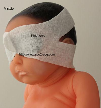 Buy cheap Nonwoven Fabric Eye Protection Mask V Style Infant Baby Products Blue And White Color from wholesalers