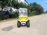 Bright Yellow 2+2-Seater Electric Golf Cart Lithium Battery Customized With