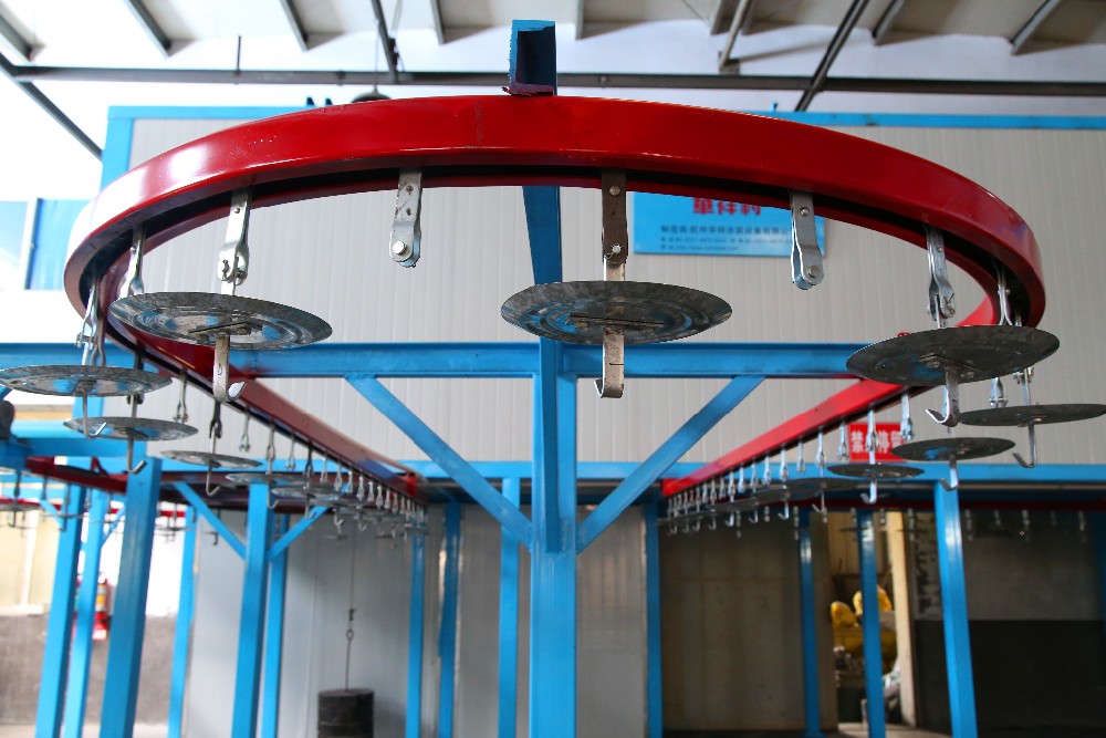High Capacity Automated Powder Coating Line Safety Operation Powder Coat Paint Line
