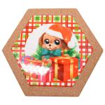 Hexagonal Natural Cork Placemats Heat-proof Pads Antiwear PROP65