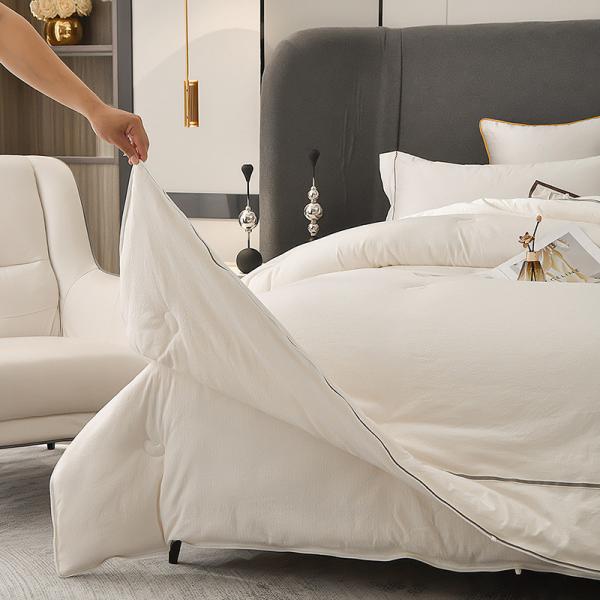 Buy cheap White Zipper 4 Seasons Comforter Set Hypoallergenic And Machine Washable from wholesalers