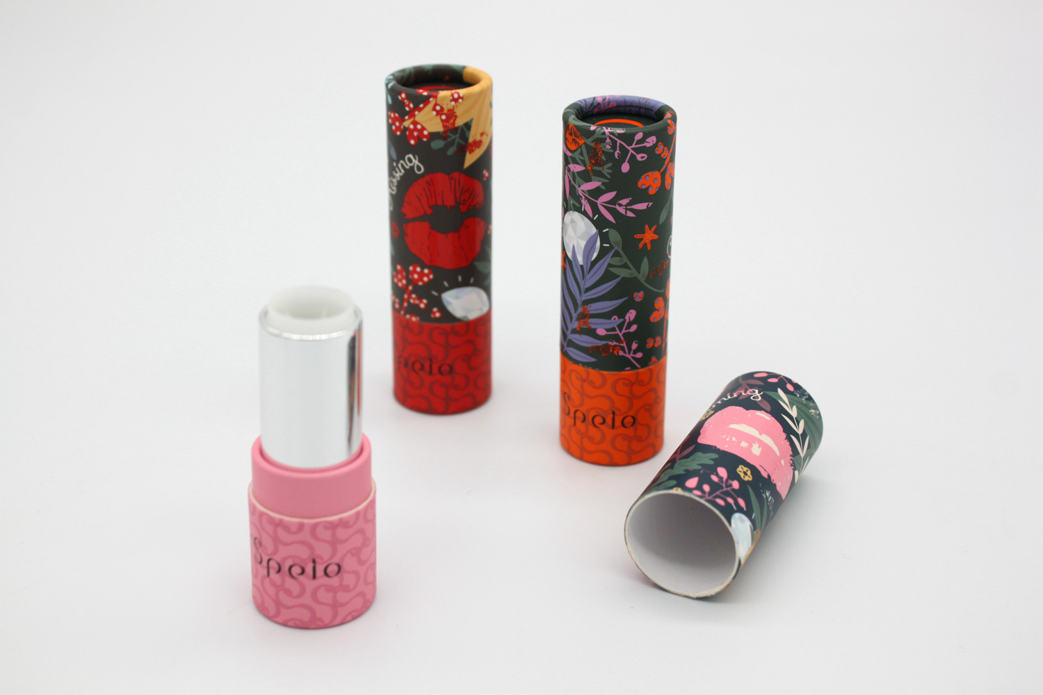 12.7mm OEM Paper Lipstick Tube C1S Paper Lip Balm Containers Bulk