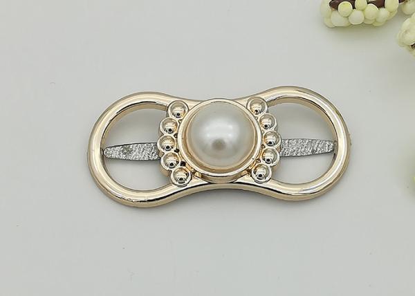 Buy cheap Pearl Clip On Shoe Ornaments Dance Shoe Buckles Environmental Plated Hardwearing from wholesalers