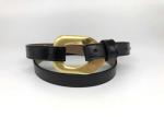 Soft Black 2.3cm Women's Fashion Leather Belts For Pants