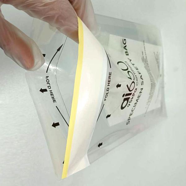 Buy cheap IATA DG 4GV Corrugated Lab 95kPa Specimen Transport Bag Permanent Adhesive from wholesalers