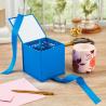 Buy cheap Royal Blue Small Gift Rigid Cardboard Packaging With Shredded Paper Filler from wholesalers