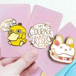 Custom Glitter Anime Cartoon Metal Lapel Badges Soft Enamel Color