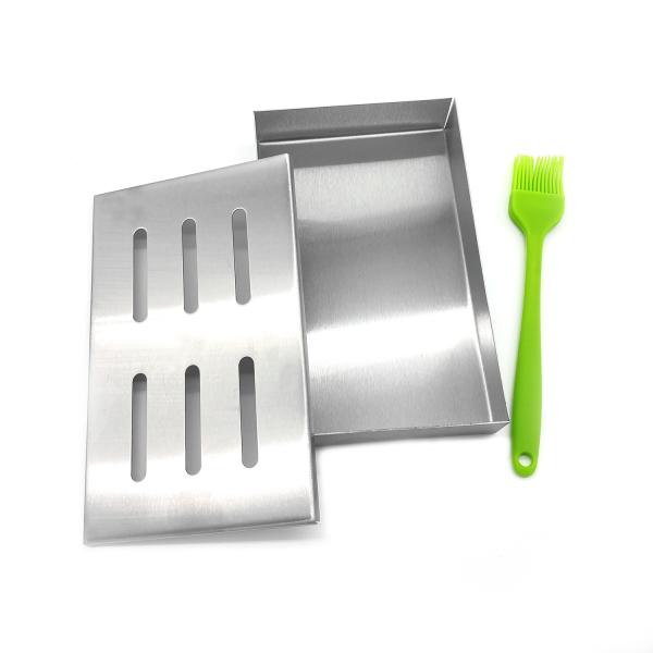 Buy cheap Matching Cigarette 21cm Barbecue Smoker Box 430ss Wood Chip Box For Grill from wholesalers