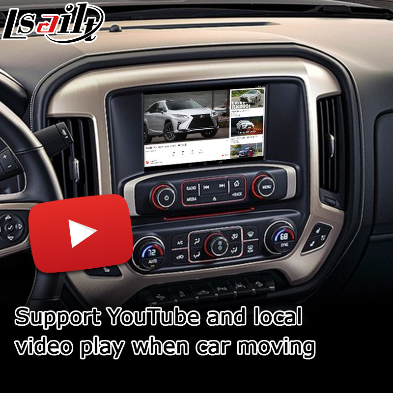 Carplay interface for GMC Sierra android auto youtube play video interaface by Lsailt Navihome