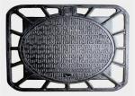 Cast Iron Round Inspection Cover D400 Manhole Cover With Square Frame