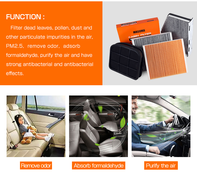 Activated Carbon MASUMA Auto Cabin Filter 4B0819439A for AUDI A6 JAPAN Car Model