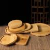 Buy cheap 9cm Blank Bamboo Coasters Round Square Bamboo Plant Saucer European Style Mat from wholesalers
