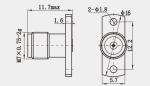 Microwave Series 1.85mm Female Two-hole Flange Stainless Steel RF Connector