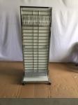Commercial Double Sided Display Rack Adjustable Display Rack With Casters Chrome