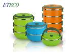 3 Layers Stainless Steel Bento Box Ergonomic Silicone Sealing Ring Heatproof