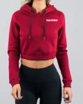 Dark Red Sports Team Hoodies Womens Cropped Hoodie