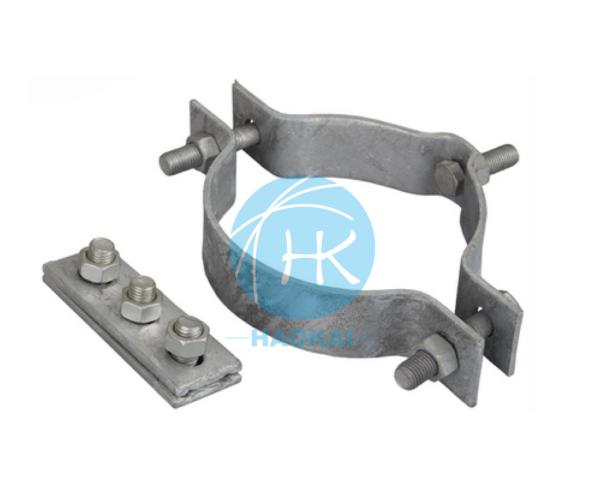 Buy cheap Hot Dip Galvanized Steel Hardware Pole Clamp Overhead Hoop Pole Fastening Clamp from wholesalers