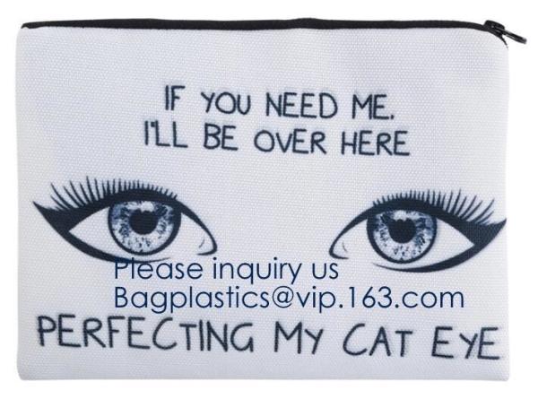 Buy cheap Personalized Zipper Pouch Customized Makeup Bag Canvas Cosmetic Bag,Fashion Ladies Canvas Cosmetic Bag for Makeup PACK from wholesalers