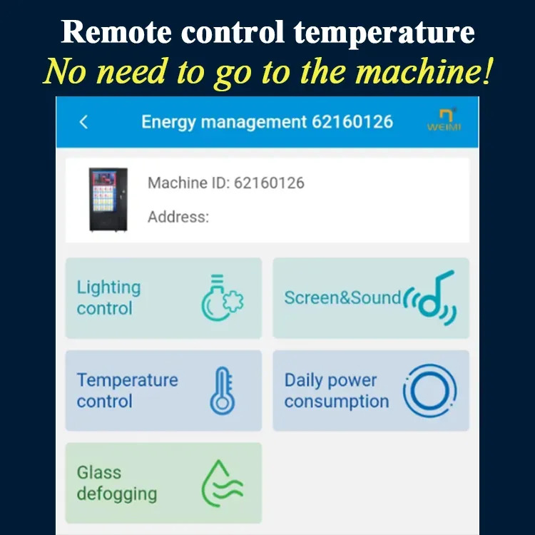 Micron meal cooked food vending machine remote control temperature