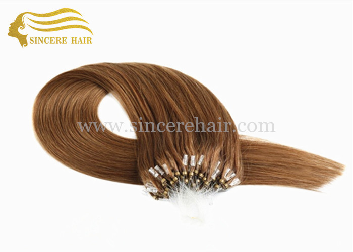 Fashion Hair Product, 55 CM 1.0 G Straight Brown Micro Links Loop Hair Extensions For Sale
