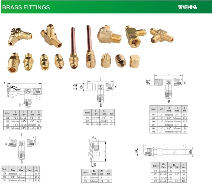 Precision Manual Brass Needle Valve and Fittings for Refrigeration and Air Conditioning Systems