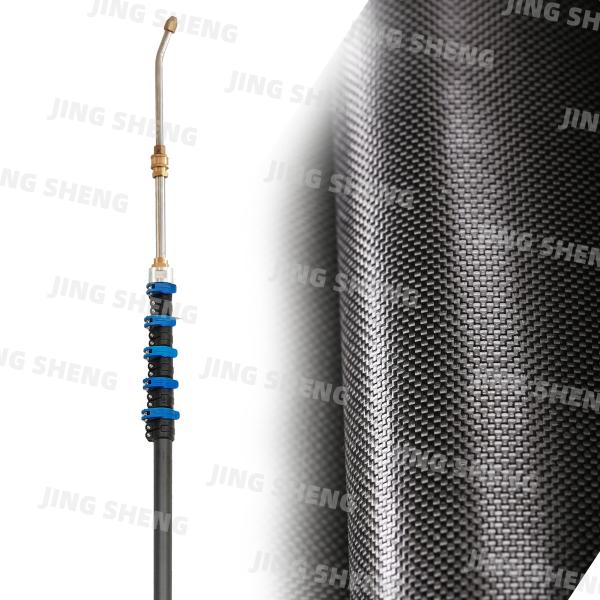 20ft 3K surface carbon fiber high telescoping pressure washing pole for cleaning