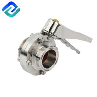 Buy cheap Pneumatic 304 SS Butterfly Valve Sanitary Steel Trigger Handle Dn10 Rjt product