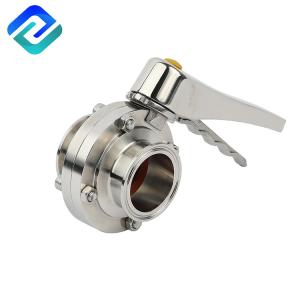 Wholesale Pneumatic 304 SS Butterfly Valve Sanitary Steel Trigger Handle Dn10 Rjt from china suppliers