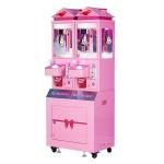 Pink Toy Crane Machine , Romantic Full House Luxury Boutique Mini Toy Catching