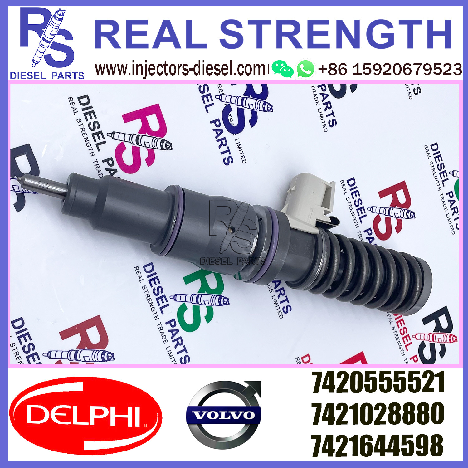 4 pin V-O-L-V Diesel Injector 85003949 7420555521 7421028880 7421644598 E3.18