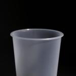 Customized Logo Printable PP Plastic Flat Lid Round Cup