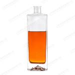 Engraved Mountain Bottom Cork 500ml Vodka Glass Bottle for Mountain Artisanal
