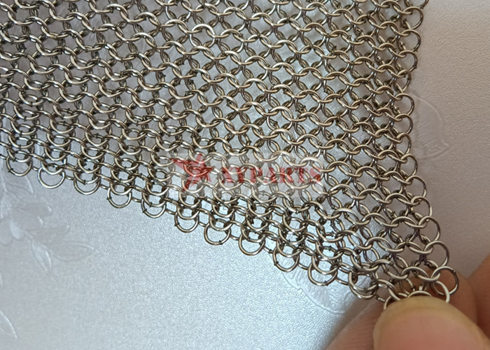 Stainless Steel Chain Braided Ring Mesh With Welded And Non Welded Ring Type