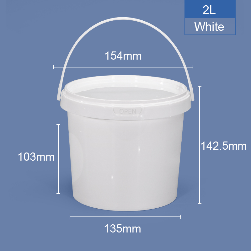 Water 900ml 1L 2L ISO9001SGS Clear Plastic Bucket With Lid for Nuts Yogurt Candy Jam