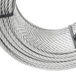 Non-coated 250FT Wire Rope Cable For Railing 7x7 7x19 1/8" Stainless Steel T316