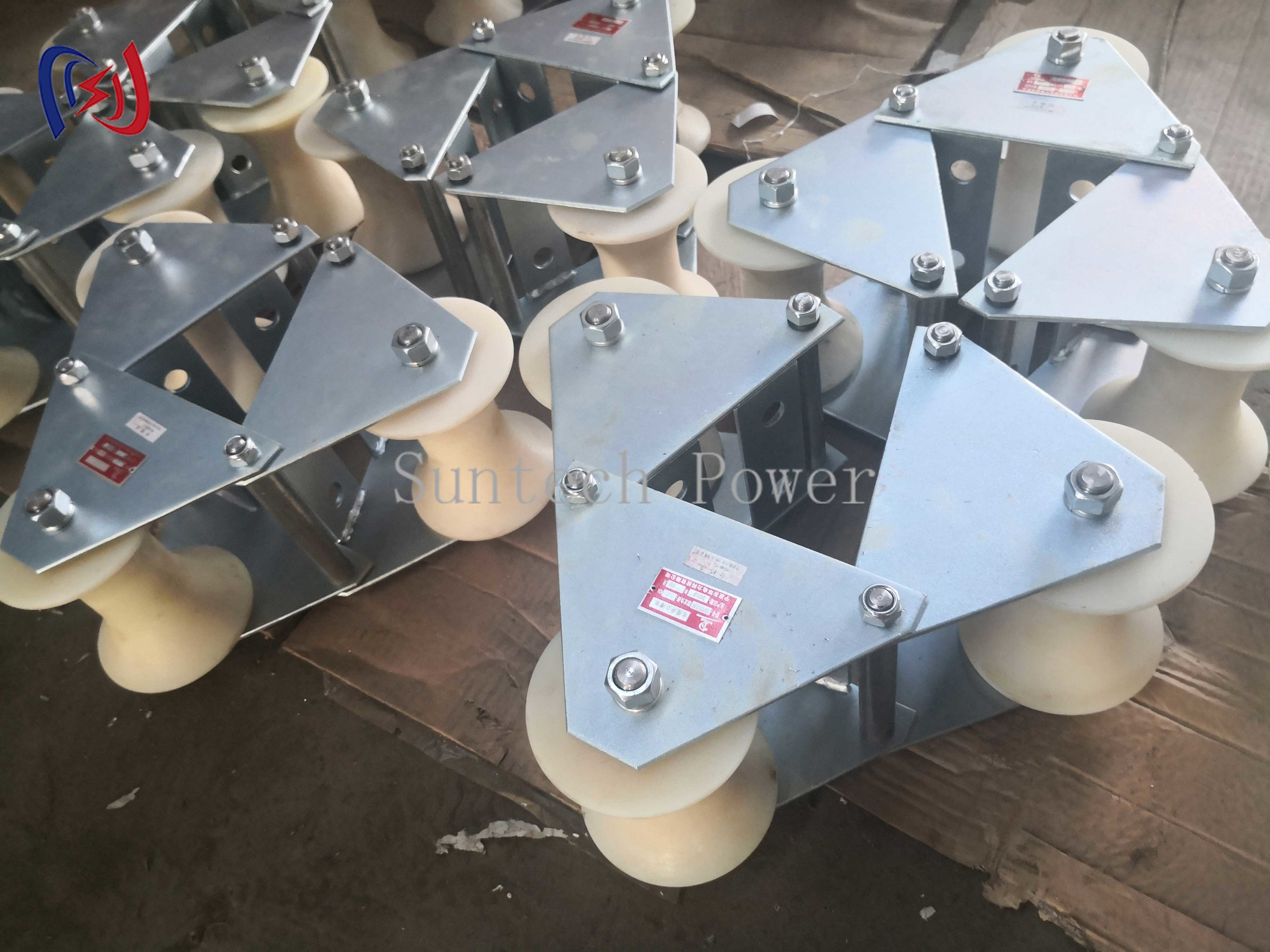 SH130S 10KN Underground Pulling Multi Sheaves Pithead Cable Roller Pulley