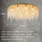 Crystal Chain Ceiling Lights New Lampara Techo for Home Decor guzhen lighting(WH