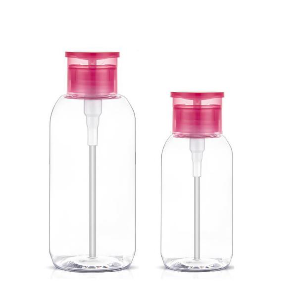 Buy cheap Round Shoulder Clear Plastic Cosmetic Bottles 250ML 500ML For Cleansing Water from wholesalers