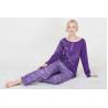 Buy cheap Fashionable Violet Womens Pyjama Sets Long Sleeve Top Australian Design from wholesalers
