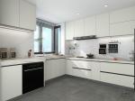 White Elegance Kitchen Cabinets With High-Low Sintered Stone Countertops