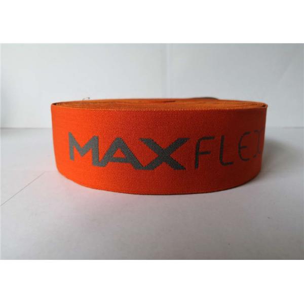 Buy cheap 5 Cm Gray On Orange Jacquard Elastic Webbing from wholesalers