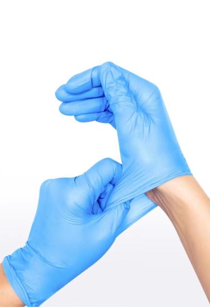 Buy cheap SGS OEM ODM Safety Blue Disposable Protective Gloves For Restaurant Back Disposable Gloves from wholesalers