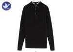 Stand Collar Men's Quarter Zip Sweater , Mens Turtleneck Zip Up Sweater Ribbed