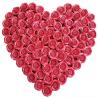 Buy cheap Heart Handmade Flowers From Fabric , Romantic Fabric Wedding Flowers from wholesalers