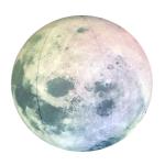 Round Advertising Helium Balloon LED Inflatable Giant Moon Balloon