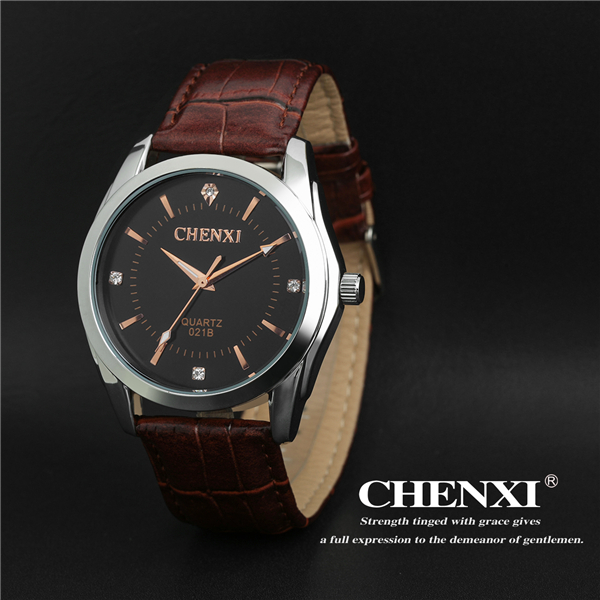 Men Fashion Watches Bright Fashion Jewelry Wholesale Price CHENXI Branding Leather Watches