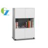 Buy cheap 5MM Edge Steel Office Cupboard White Satin 3 Tier Cabinet 1 Open Shelf 2 Door from wholesalers