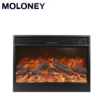 1020mm 750 / 1500W Wall Fireplace Heater Decoration Realistic Fire LED Light